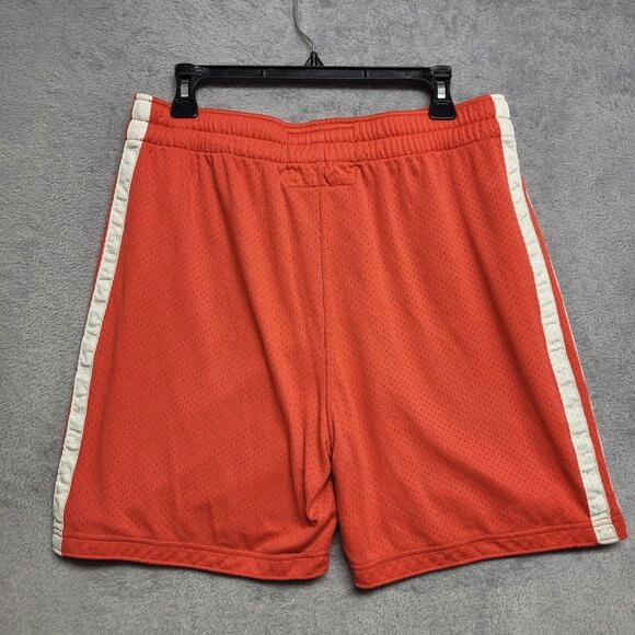 Abercrombie & Fitch Shorts Mens Medium Orange Mesh Gym Athletic Basketball Y2K - Picture 2 of 9